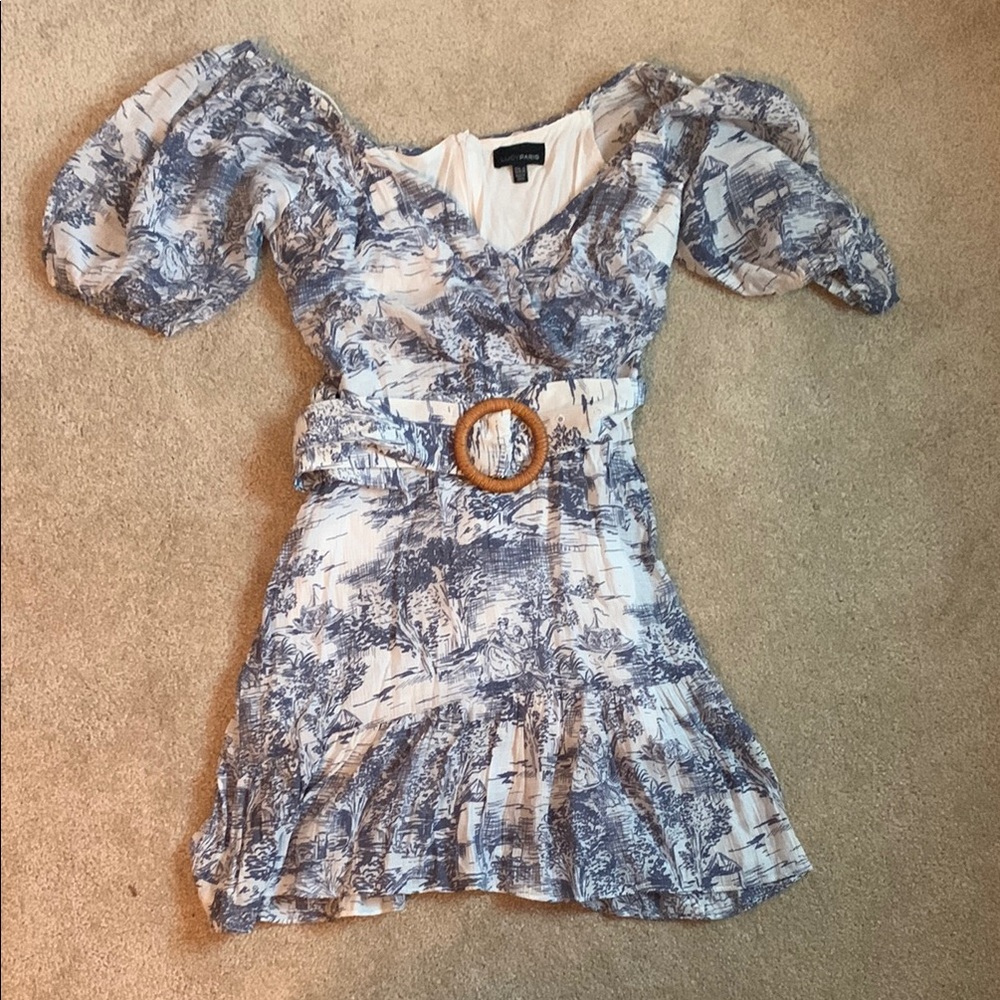 Lucy Paris Blue and White Dress